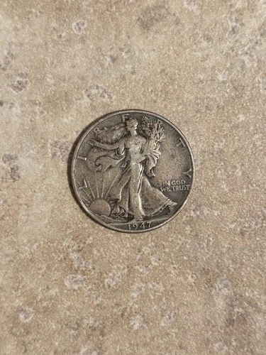 1947 Walking Liberty Half Dollar AU Silver Coin – Sharp Details – 90% Silver