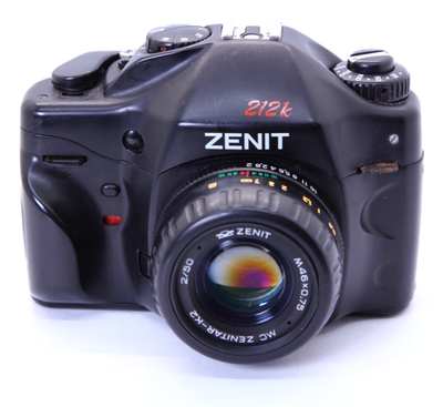 Zenit 212K film camera w MC Zenitar-K2 50mm f2 2/50 PK lens Black