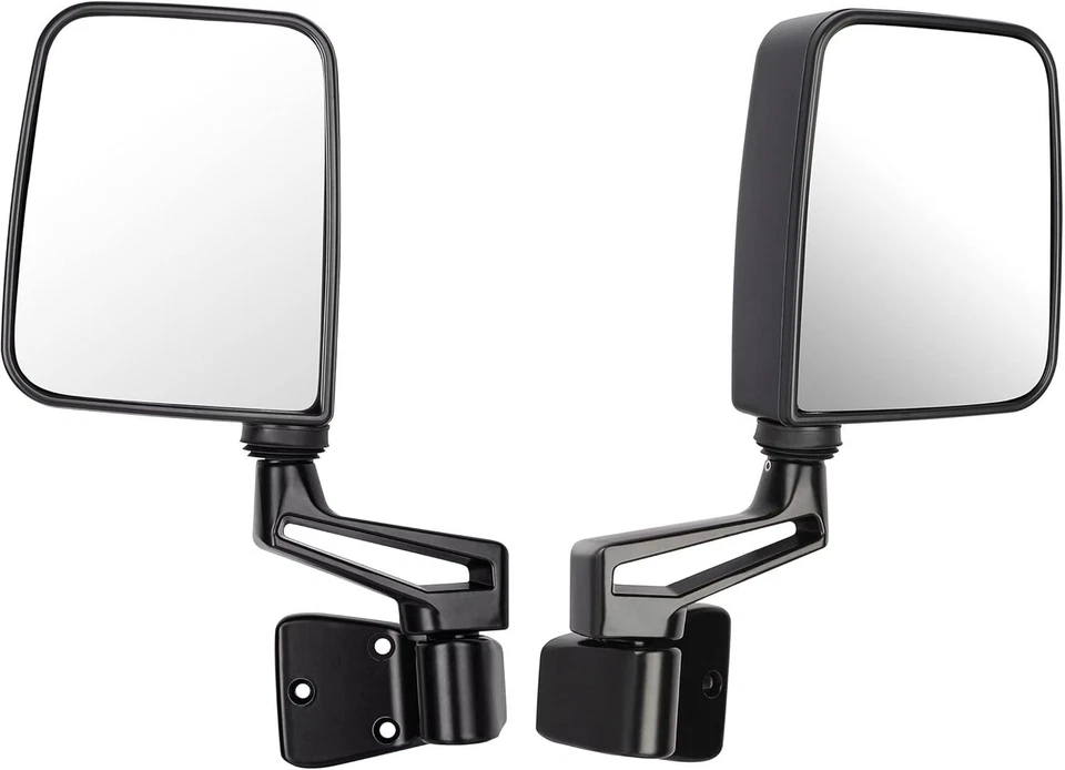 Black Manual Folding Mirrors for Jeep Wrangler and TJ Models 1987-2002 - Pair - Изображение 3 из 4