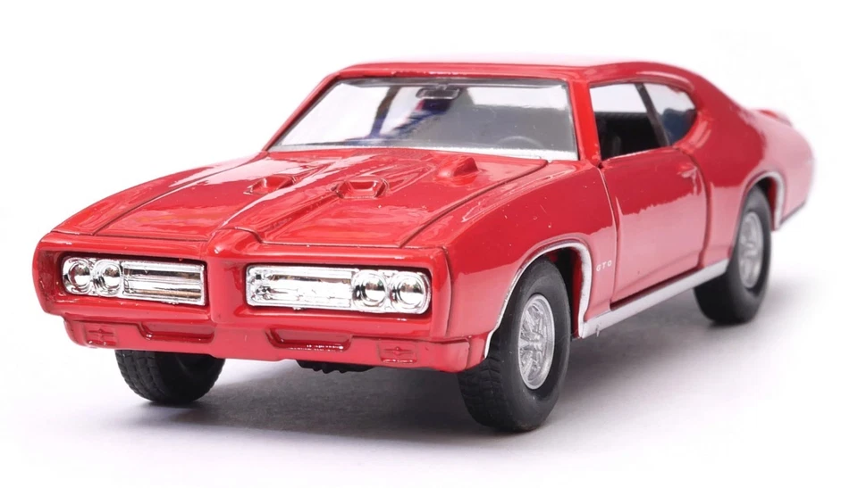 Welly 1969 Pontiac GTO arancione scala 1:34 1:39 auto pressofusa 4,5... - Immagine 4 di 4
