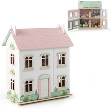 Casa Delle Bambole per Bambini a 3 Piani, Casa Da Sogno per Bambole in Legno Con