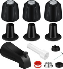 Tub Shower Trim Kit Matte Black 3 Piece Bath Tub Spout Compatible with Pfister