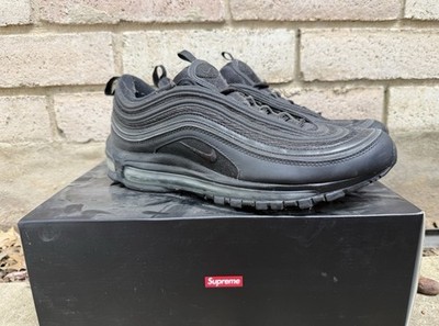 Nike Air Max 97 Supreme Triple Black Men's Low Top Sneaker NO BOX