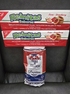 New Venezuelan Coffee FAMA DE  America And 2 Reinitas Cookies. FATHER DAY GIFT