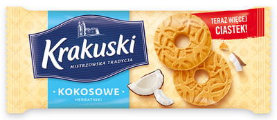Krakuski butter cookies COCONUT flavor -1 pack/200g/ FREE SHIPPING