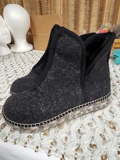 Toni Pons Womens Wool Espadrille Platform w/faux Lining Bootie Slippers Gray 6.5