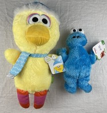 Sesame Street Big Bird Plush Rattle Toy Cookie Monster Plush Infant Toy Lot