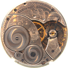 1920 ELGIN POCKET WATCH MOVEMENT 22999642 GRADE: 303 12s 7j RP2