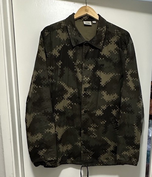 Vans Torrey Mens Size L Large Green Camo Cotton Blend Lightweight Skate Jacket