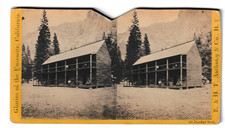 Ancienne vue stéréo Glories of Yosemite Leydig's Hotel California CA