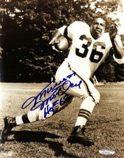 Marion Motley signed Cleveland Browns NFL 8x10 Photo w/ HOF 68 imperfect- COA