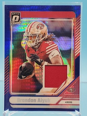 2024 Donruss Optic Threads Blue Hyper Brandon Aiyuk DTB-BAK (MEM)
