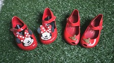 LOT 2 Mini Melissa Minnie Vivenne Westwood Mary Jane Shoes Red Toddler Girls 7