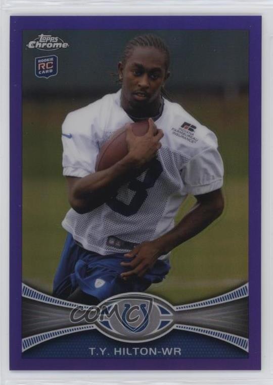 2012 Topps Chrome Retail Purple Refractor 347/499 TY Hilton #168 1je8