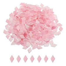 200g Mosaic Tiles Rhombus Shape Glass Mosaic Tiles Stained Mosaic Pink