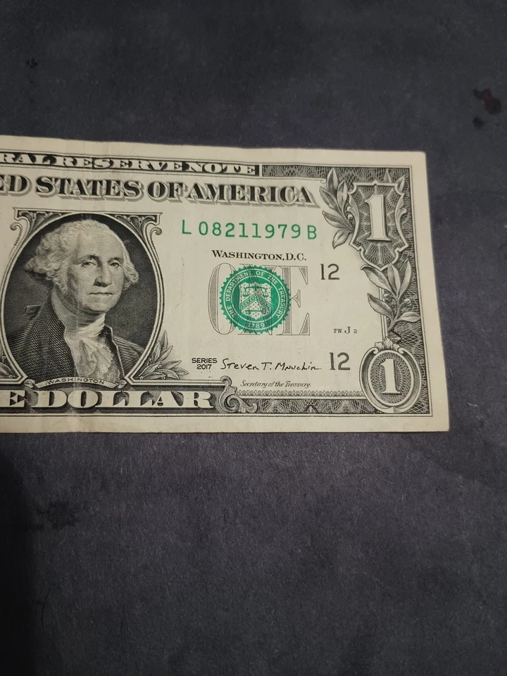 🎉2017 $1 L SAN FRANCISCO BEP TRUE BIRTHDAY NOTE AUGUST 21 1979 (08211979B)🎇 - Image 4 of 4