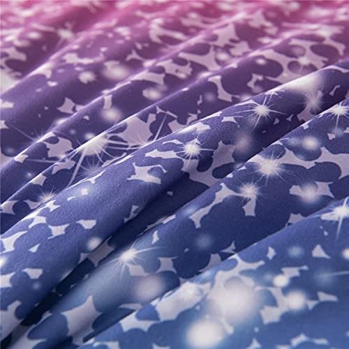 RYNGHIPY 6Pcs Gradient Glitter Comforter Sets for Teen Girls Full Size, Colorful - Bild 9 von 9