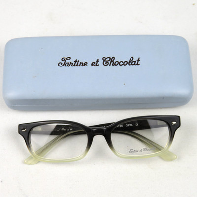 Kids Glasses Tartine et Chocolat TCAA223 C63 Black Transparent Brown  Opal