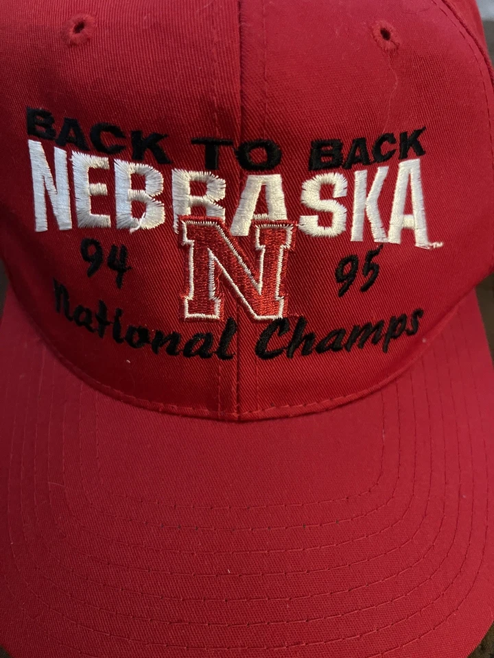 Винтажная бейсболка 90-х Nebraska Cornhuskers спина к спине National Champions - Изображение 2 из 4