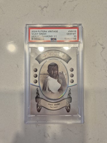 2024 Vijay Singh #MH18 Heroes Diamond 1/1 Gem Mint 10