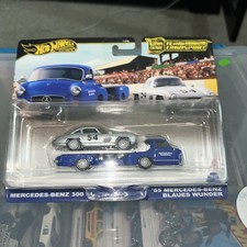 MERCEDES-BENZ 300 SL & 1955 BLAUES WUNDER - HOT WHEELS TEAM TRANSPORT #70