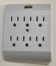 6 Outlet Plug Wall Adapter - White
