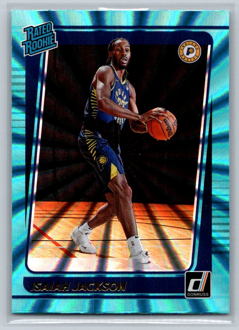 2021-22 Donruss #217 Isaiah Jackson Holo Teal Laser