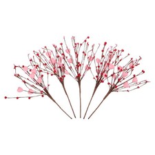 5 Pcs Valentine's Day Love Decoration Picks Berry Twigs