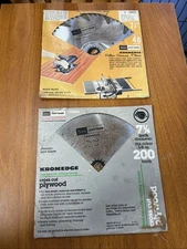 Vintage Kromedge Craftsman 7 1/4 Circular Saw Blades Made In USA Lot of 2