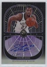 2019-20 Panini Obsidian Galaxy Electric Etch Purple /75 Sterling Brown Auto 0t6c