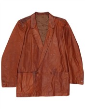 Giacca blazer doppiopetto uomo Reporter IT 48 pelle marrone medio BT11