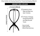 New 12 Piece Wig Stands Set, Portable, Collapsible, Wig Holder, Drying, Photos — photo 6