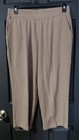 APPLESEED'S womens Cropped Pants Brown Large Elastic Waist — photo 1