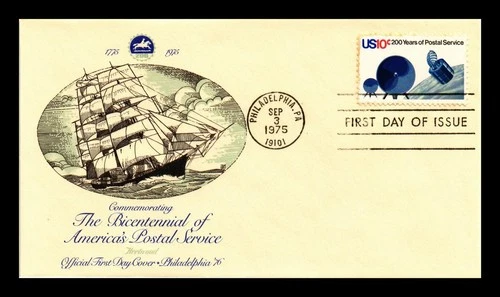 DR JIM STAMPS US COVER POSTAL SERVICE BICENTENNIAL SATELLITES FDC FLEETWOOD
