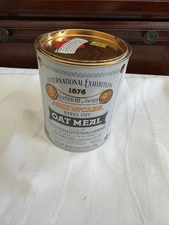 Vintage John McCann's Steel Cut Irish Oatmeal Tin 28oz Can Full Can - Decorative