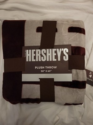 NEW Hershey's Chocolate Bar Plush Throw Blanket 50x60'' Hershey's Official