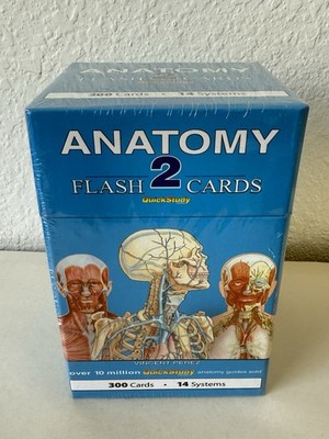 QuickStudy Anatomy 2 Flash Cards  by Vincent Perez 300 Count 14 Systems SEALED