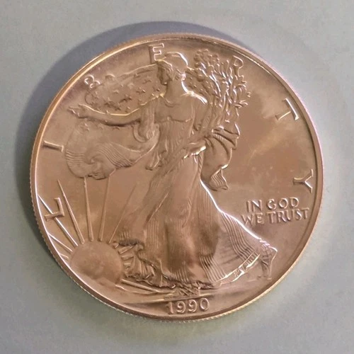 U.S. Mint American Eagle 1990 1 oz Silver Coin .999 Fine Bullion