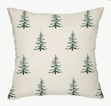 Scandinavian Trees Spruce Christmas Throw Pillow Cover Winter Holiday Home Decor