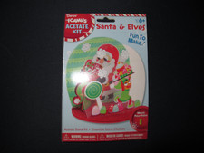 Foamies  Santa Elves 3D Christmas Craft Foam Acetate Scene Kit Kids age 6 