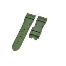 22x18mm Green Rubber Watch Strap For Panerai Luminor Marina Submersible