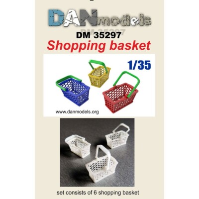 Dan Models 35297 - 1:35 Shopping Basket for Shops Set of 6 pcs Resin 3D printing