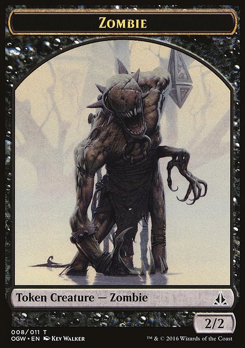 MTG Magic the Gathering Token - Zombie (8/198) Oath of the Gatewatch LP