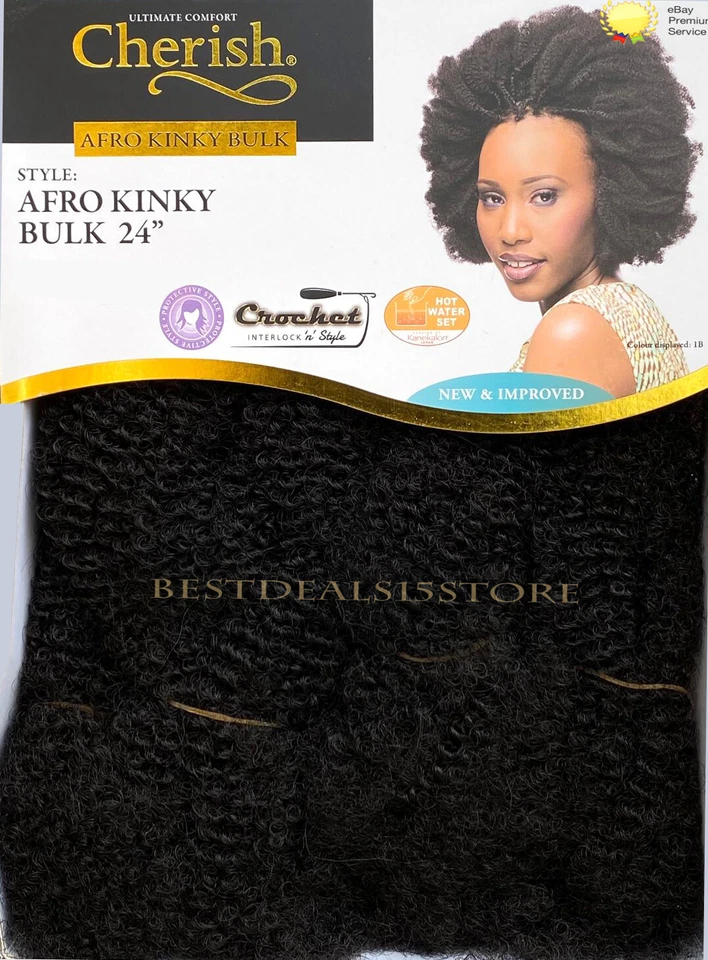 Cherish Afro Kinky Bulk Afro Twist Hair Extensions 24" Improved Quality
