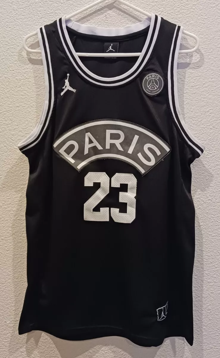 Paris St Germain Michael Jordan Basketball Jersey Black Size Small