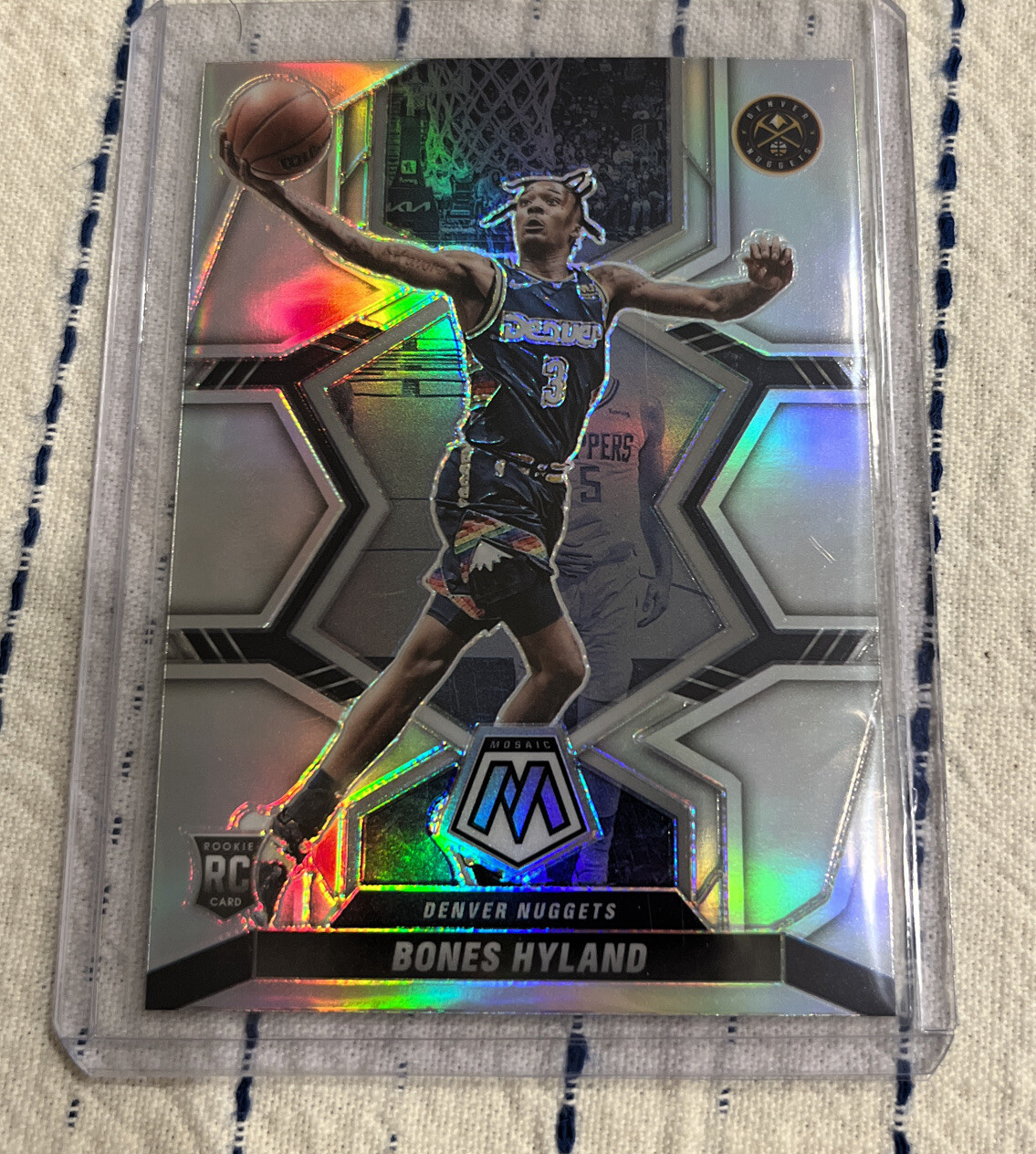 2021-22 Mosaic Bones Hyland RC Silver Prizm #214 Clippers