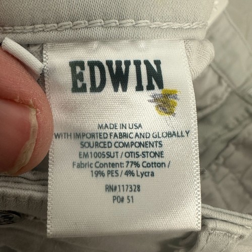 Edwin Otis Chino Pants Size 30 Stone Color High Performance Stretch Fabric - Picture 8 of 9