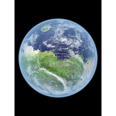 McGill Space NASA Mars Terraforming Illustration großer Wandkunstdruck 18 x 24 Zoll