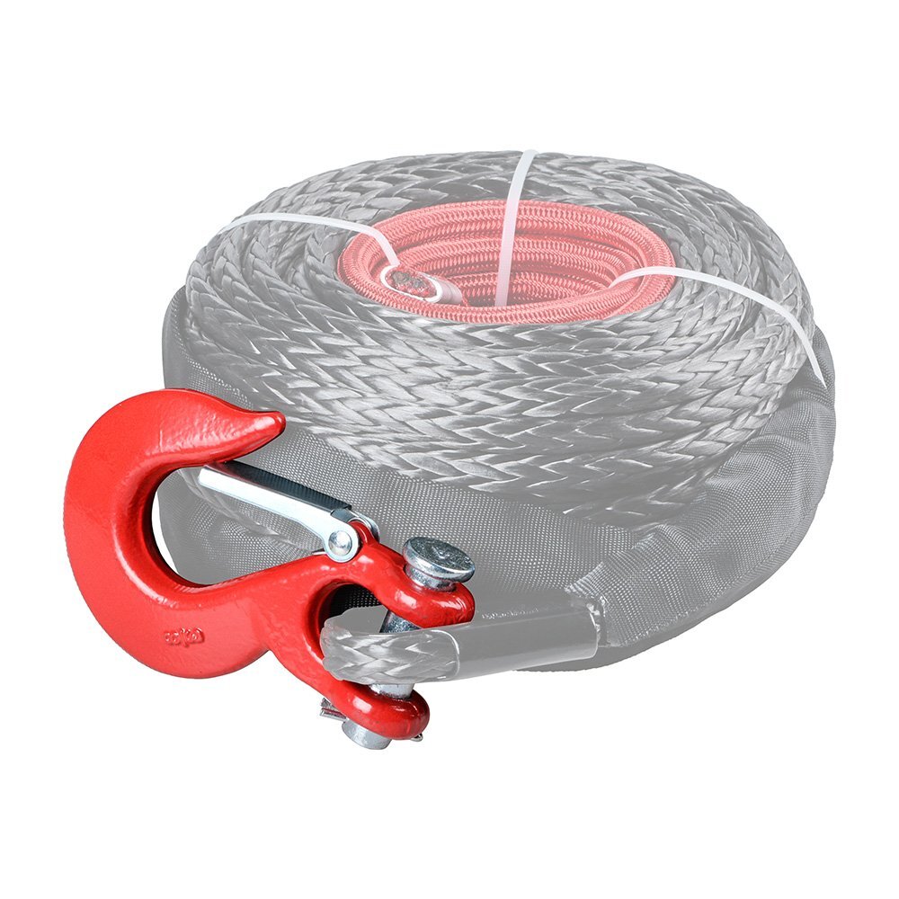 Heavy Duty Red Winch Clevis Slip Hook 35000LB for 1/2" 3/8" Synthetic