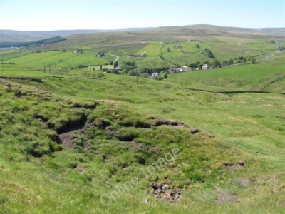 Photo 6x4 Old mine spoil heaps above Sedling Burn (2) Copthill  c2009